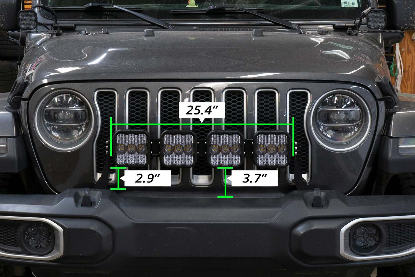 SS5 Grille CrossLink Lightbar Kit For 2018-2023 Jeep JL Wrangler