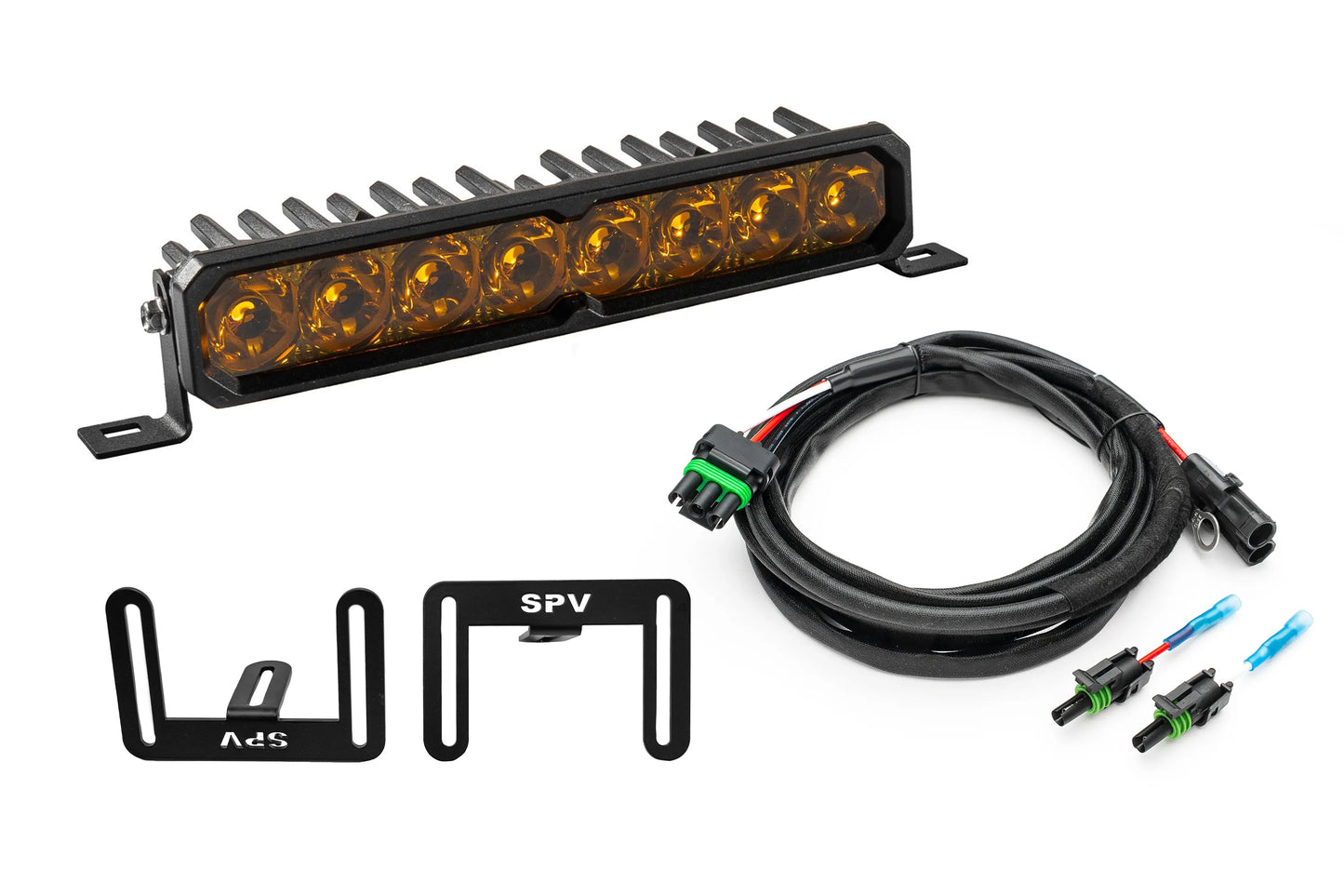 SPV Parts 2021-2026 Ford F-150 Raptor 10'' LOWER Grille w/Diode Dynamics Light Bar Kit (Behind Grille)