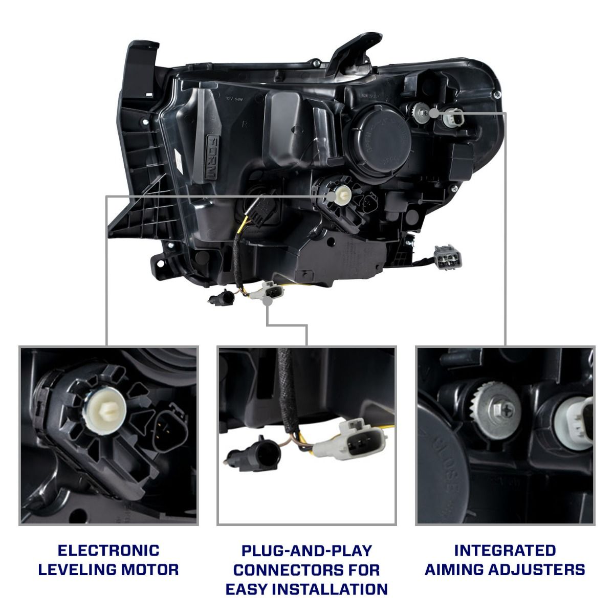2014-2021 Toyota Tundra LED Projector Headlights Pair Form Lighting - FL0003
