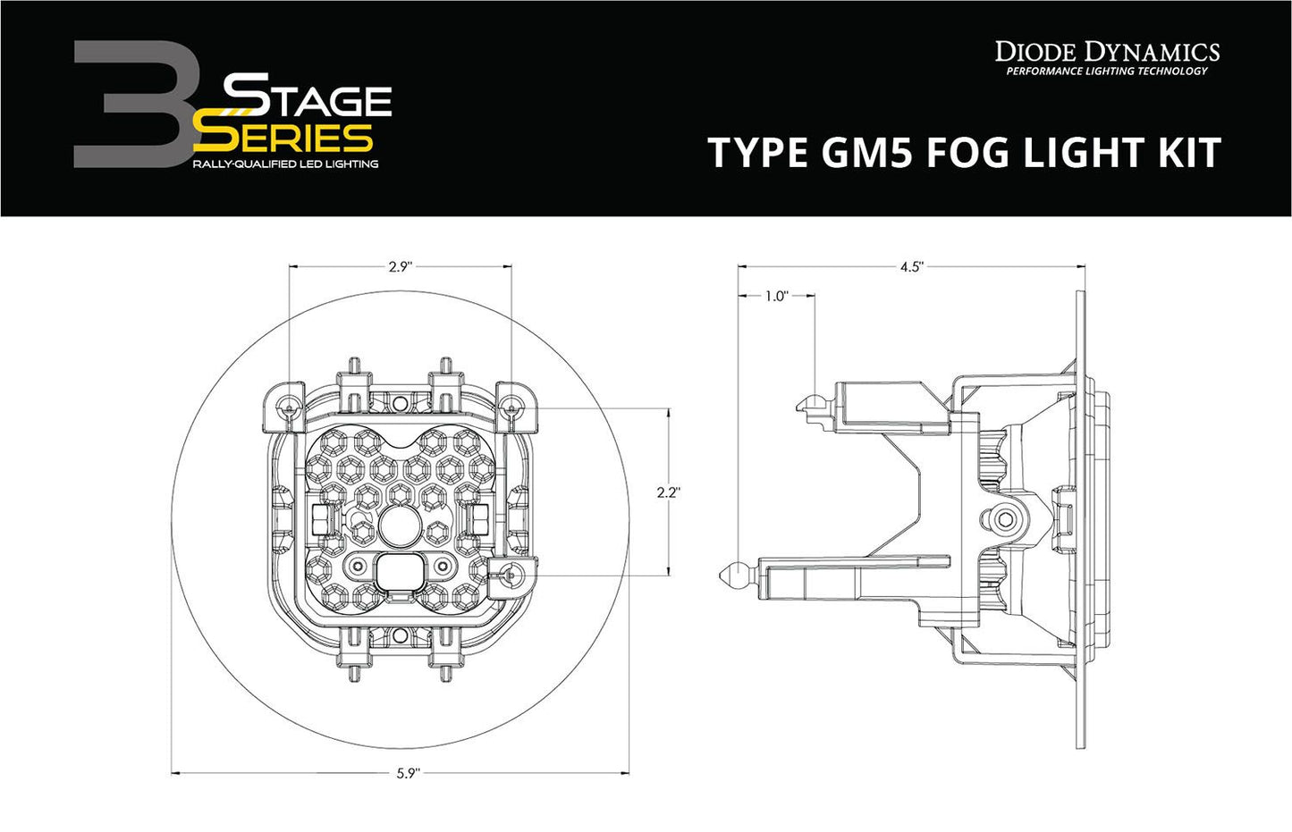 SS3 LED Fog Light Kit For 2007-2013 GMC Sierra 1500 (w/ Amber Backlights)