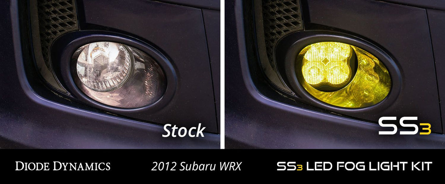 SS3 LED Fog Light Kit For 2011-2014 Subaru WRX/STi (w/ Amber Backlights)