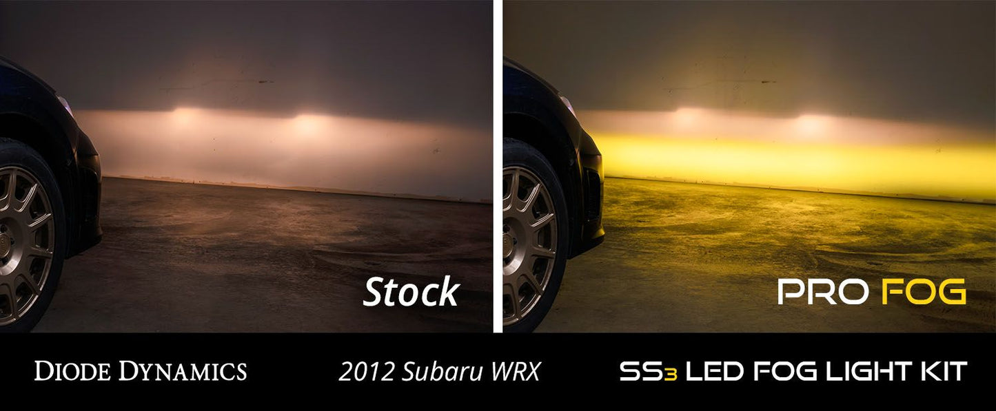 SS3 LED Fog Light Kit For 2011-2014 Subaru WRX/STi (w/ Amber Backlights)
