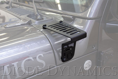 2018-2024 Jeep JL Wrangler Cowl Mount LED Brackets