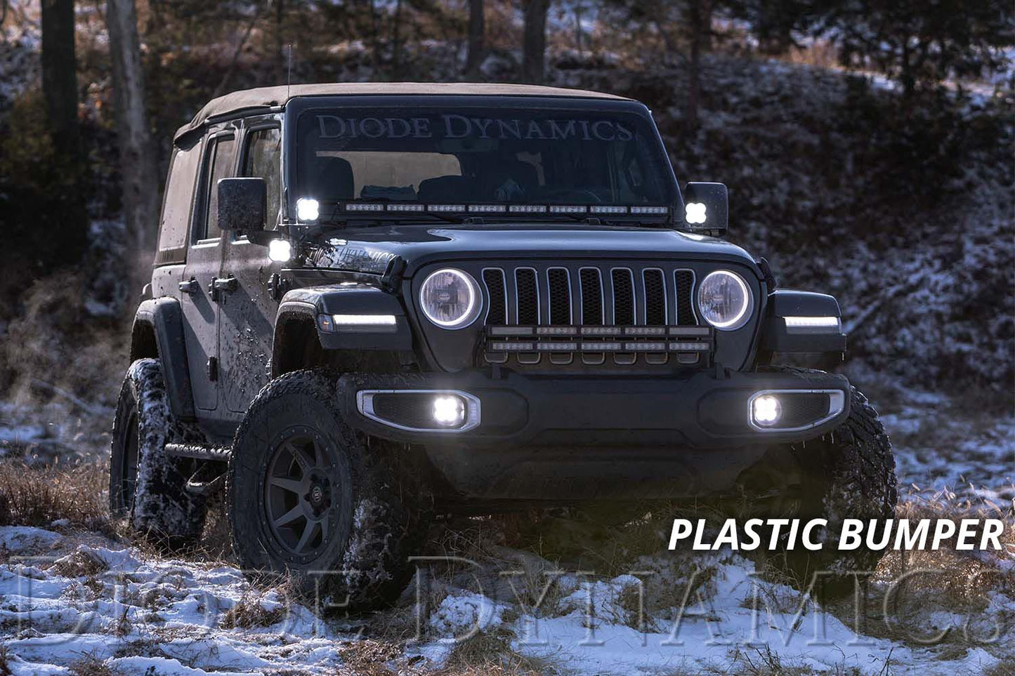 SS3 LED Fog Light Kit For 2020-2024 Jeep Gladiator (w/ Amber Backlights)