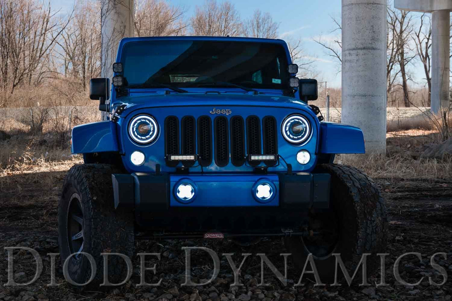 SS3 LED Fog Light Kit For 2007-2018 Jeep JK Wrangler (w/ Amber Backlights)