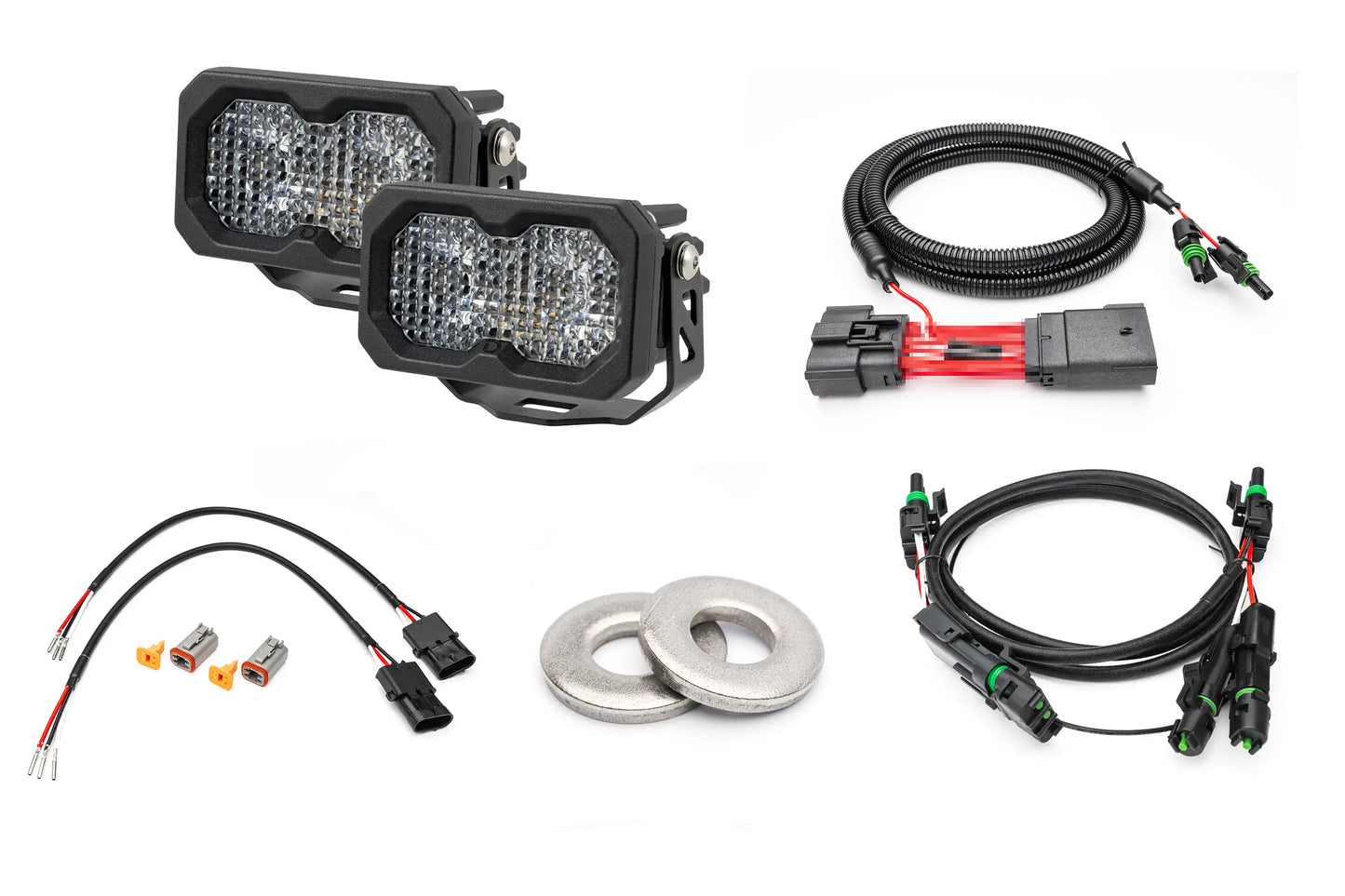 SPV Parts 2017-2020 Ford Raptor Rear Diode Dynamics SS2 Series Reverse Light Kit (No Drill) Red Backlight Rear LED