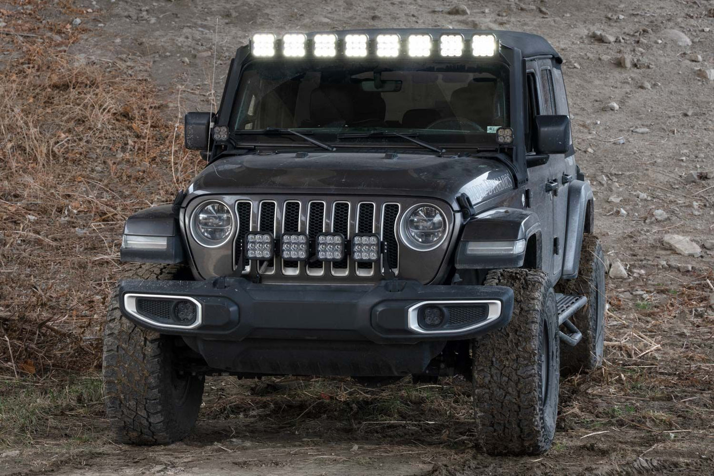 SS5 Windshield CrossLink Lightbar Kit For 2018-2023 Jeep JL Wrangler