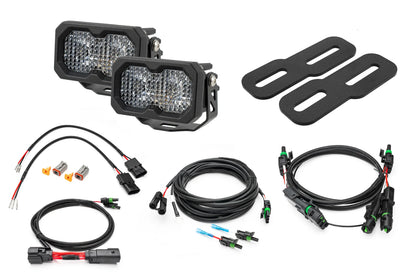 2019-2025 GMC Sierra 1500 (& 20-24 2500/3500) WITH LED TAILS Rear Diode Dynamics SS2 Series Reverse Light Kit (No Drill) Red Backlight Rear LED