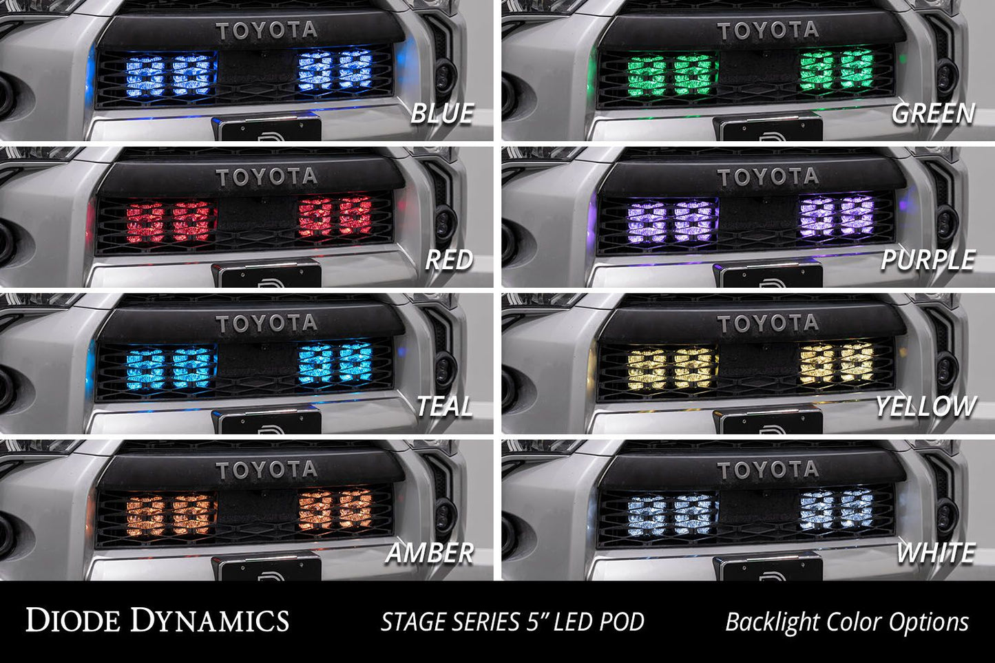 SS5 Stealth Grille LED Pod Kit for 2014-2024 Toyota 4Runner
