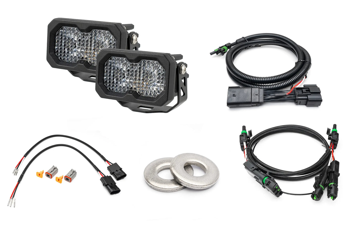 SPV Parts 2021-2026 Ford F-150 Raptor Rear Diode Dynamics SS2 Series Reverse Light Kit (No Drill) Red Backlight Rear LED