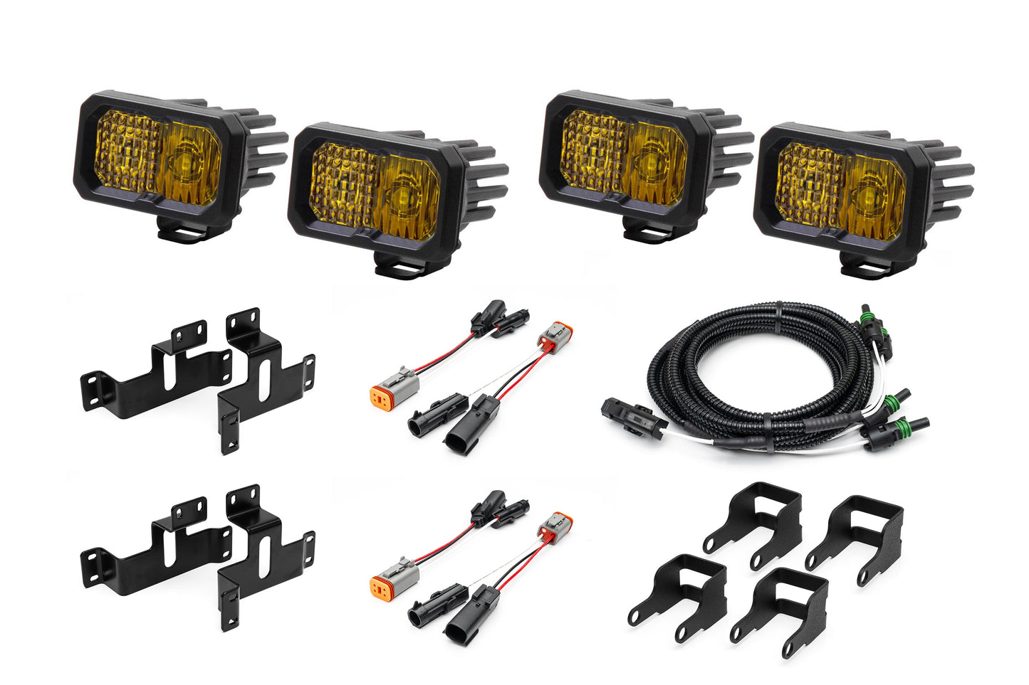 SPV Parts 2021-2026 Ford F-150 & Bronco Raptor OEM Fog Light Upgrade Kit with Brackets and Diode Dynamics SSC2 Lights
