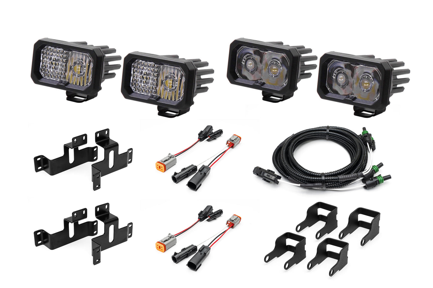 SPV Parts 2021-2026 Ford F-150 & Bronco Raptor OEM Fog Light Upgrade Kit with Brackets and Diode Dynamics SSC2 Lights