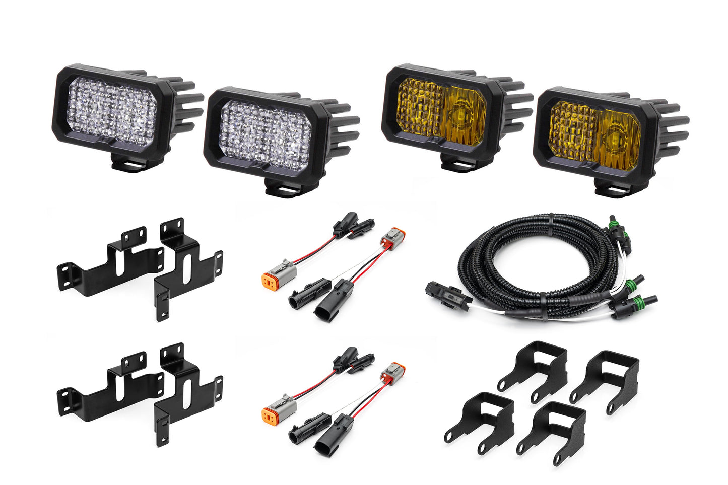 SPV Parts 2021-2026 Ford F-150 & Bronco Raptor OEM Fog Light Upgrade Kit with Brackets and Diode Dynamics SSC2 Lights