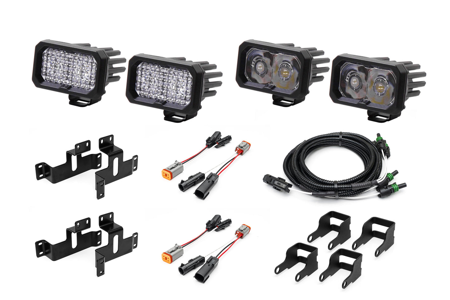 SPV Parts 2021-2026 Ford F-150 & Bronco Raptor OEM Fog Light Upgrade Kit with Brackets and Diode Dynamics SSC2 Lights