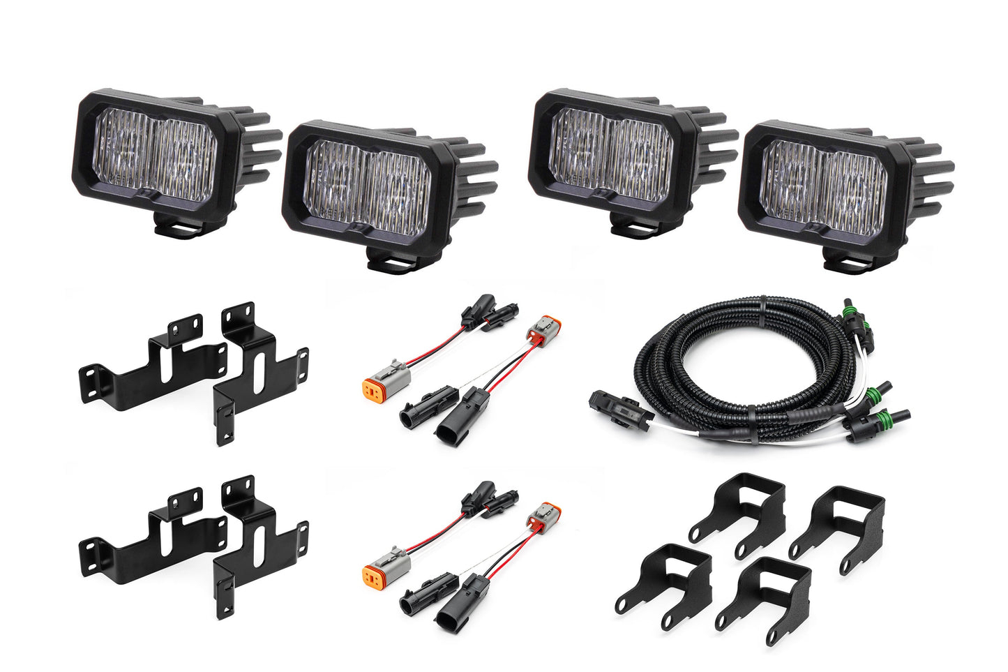 SPV Parts 2021-2026 Ford F-150 & Bronco Raptor OEM Fog Light Upgrade Kit with Brackets and Diode Dynamics SSC2 Lights