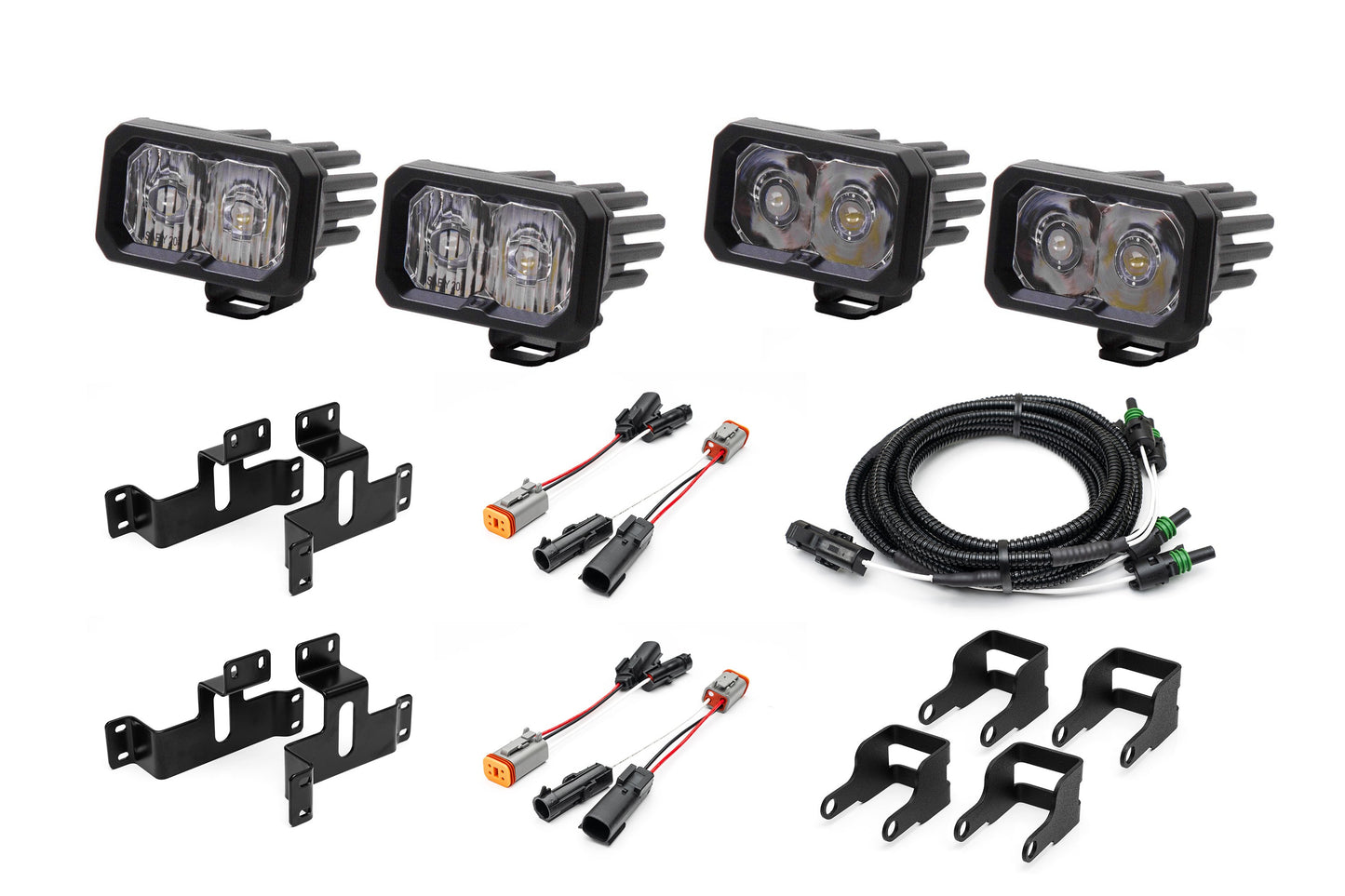 SPV Parts 2021-2026 Ford F-150 & Bronco Raptor OEM Fog Light Upgrade Kit with Brackets and Diode Dynamics SSC2 Lights