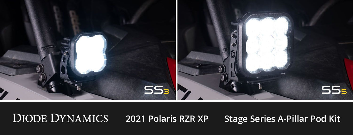 Stage Series LED A-Pillar Kit for 2019-2023 Polaris RZR XP / 2021-2024 RZR Trail