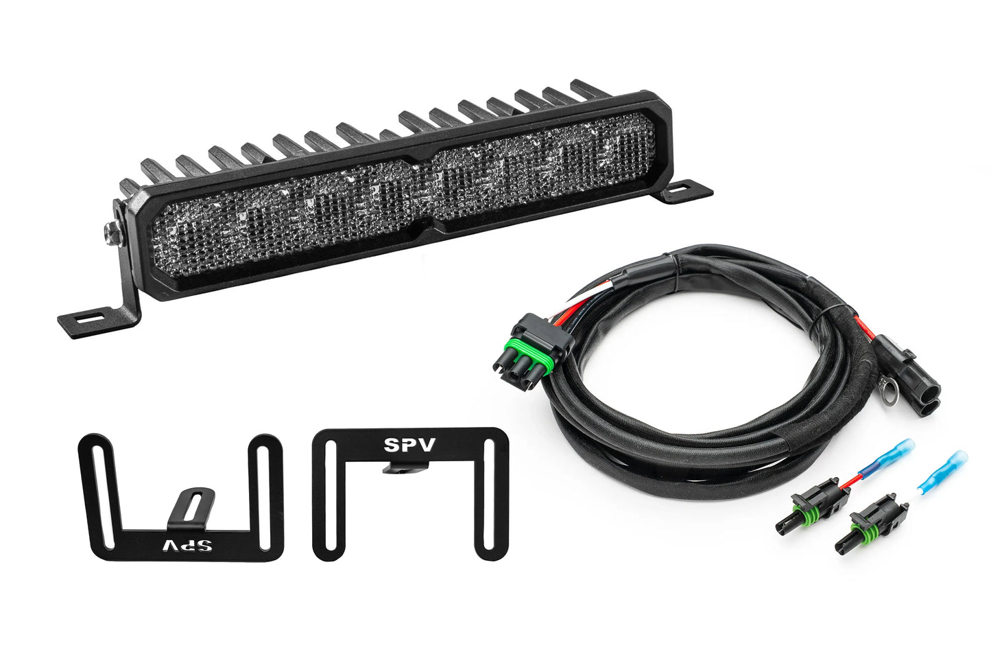 SPV Parts 2021-2026 Ford F-150 Raptor 10'' LOWER Grille w/Diode Dynamics Light Bar Kit (Behind Grille)