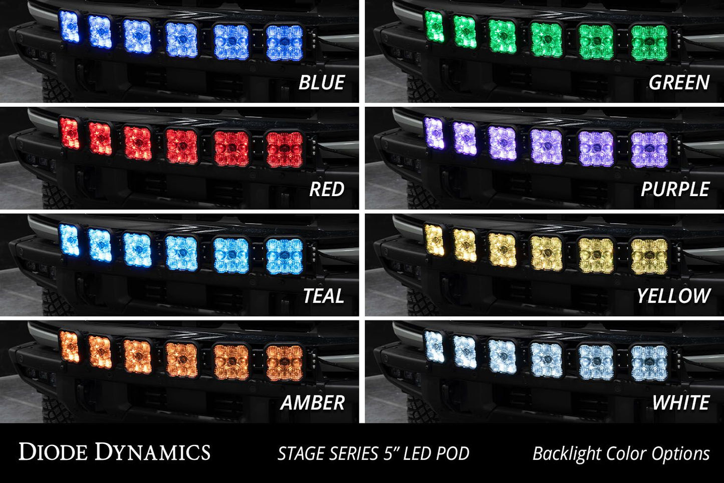 Diode Dynamics SS5 Grille CrossLink Lightbar Kit for 2021-2024 Ford Bronco (w/ Steel Bumper)