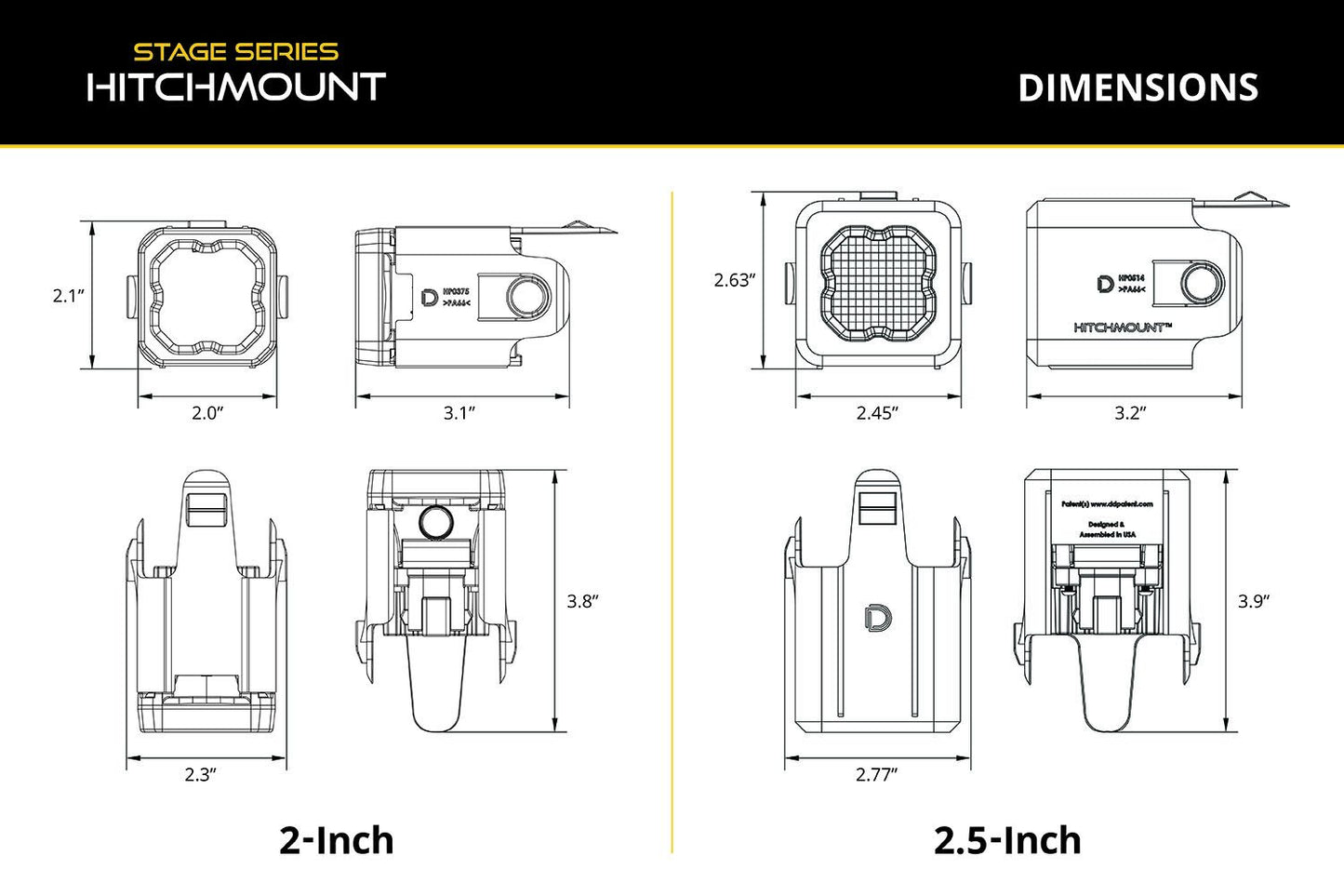 HitchMount LED Pod Reverse Kit for 2023-2026 GMC Canyon