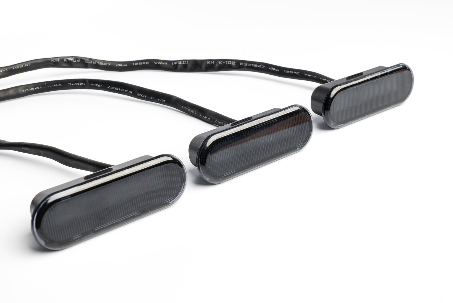 2021+ Bronco SMOKED Grille (Amber LED) Marker Lights - Ver 2.0