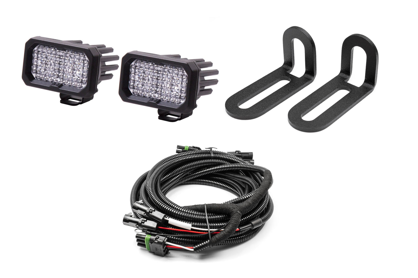 SPV Parts 2019-2023 Ford Super Duty Rear Diode Dynamics SS2 Series Reverse Light Kit (No Drill) Red Backlight Rear LED