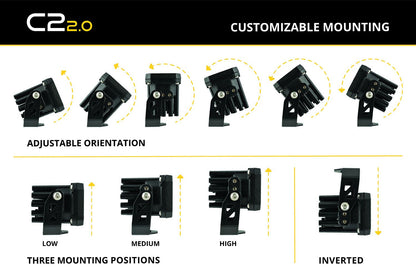 Stage Series 2" SSC2 2.0 SAE Yellow Sport / Pro / Max Standard LED Pod (one)