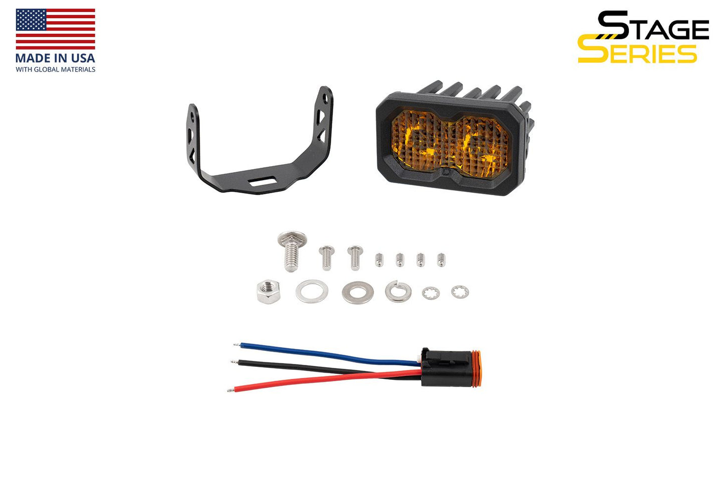 Stage Series 2" SSC2 2.0 SAE Yellow Sport / Pro / Max Standard LED Pod (one)