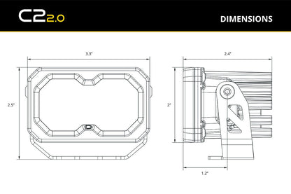 Stage Series 2" SSC2 2.0 SAE Yellow Sport / Pro / Max Standard LED Pod (one)