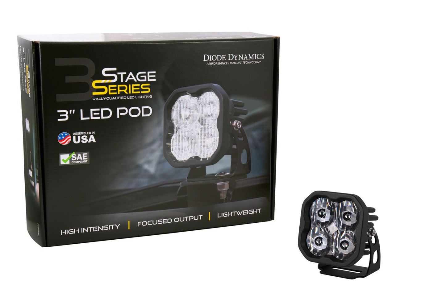 Stage Series 3" SAE/DOT White Pro LED Pod (one)