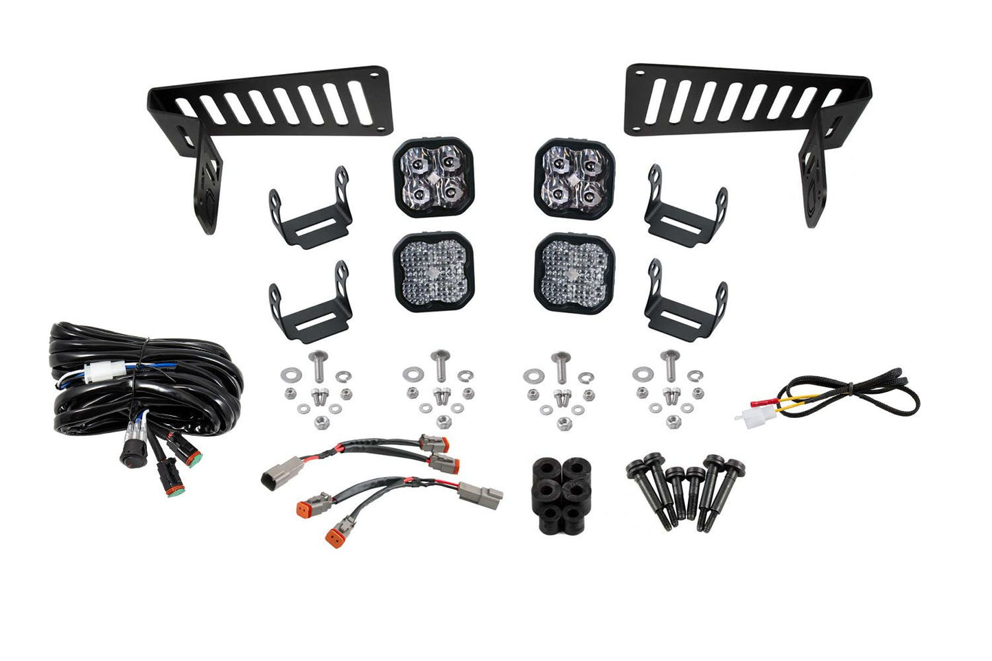 2018-2024 Jeep JL Wrangler Cowl Mount LED Brackets