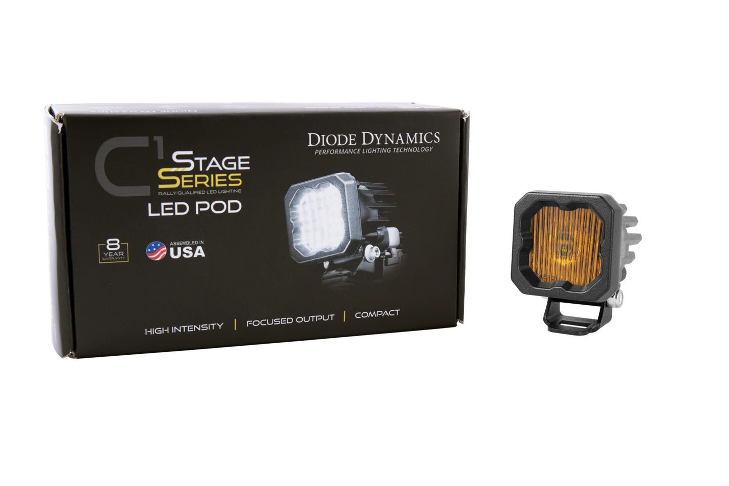 Stage Series C1 Yellow SAE Fog Standard LED Pod (one)