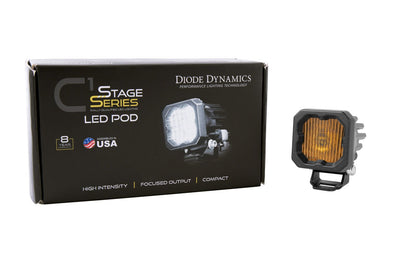 Stage Series C1 Yellow SAE Fog Standard LED Pod (one)