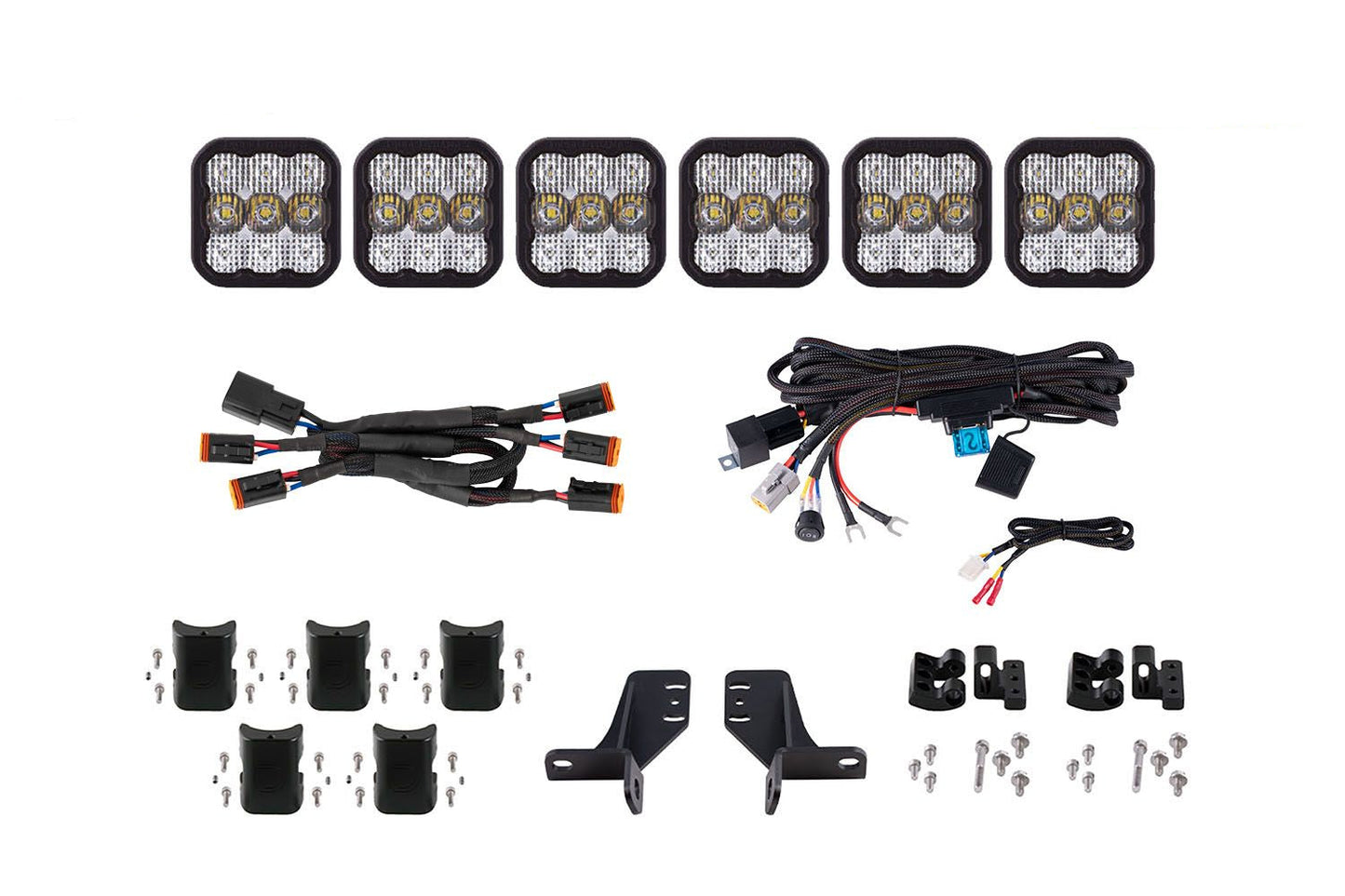 Diode Dynamics SS5 Grille CrossLink Lightbar Kit for 2021-2024 Ford Bronco (w/ Steel Bumper)