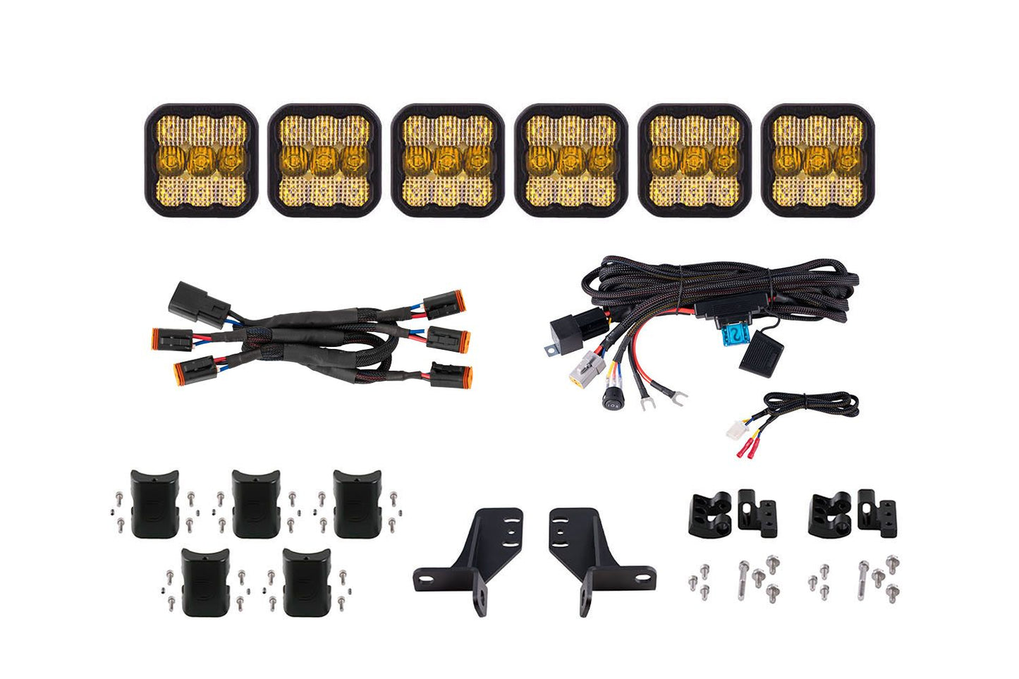 Diode Dynamics SS5 Grille CrossLink Lightbar Kit for 2021-2024 Ford Bronco (w/ Steel Bumper)