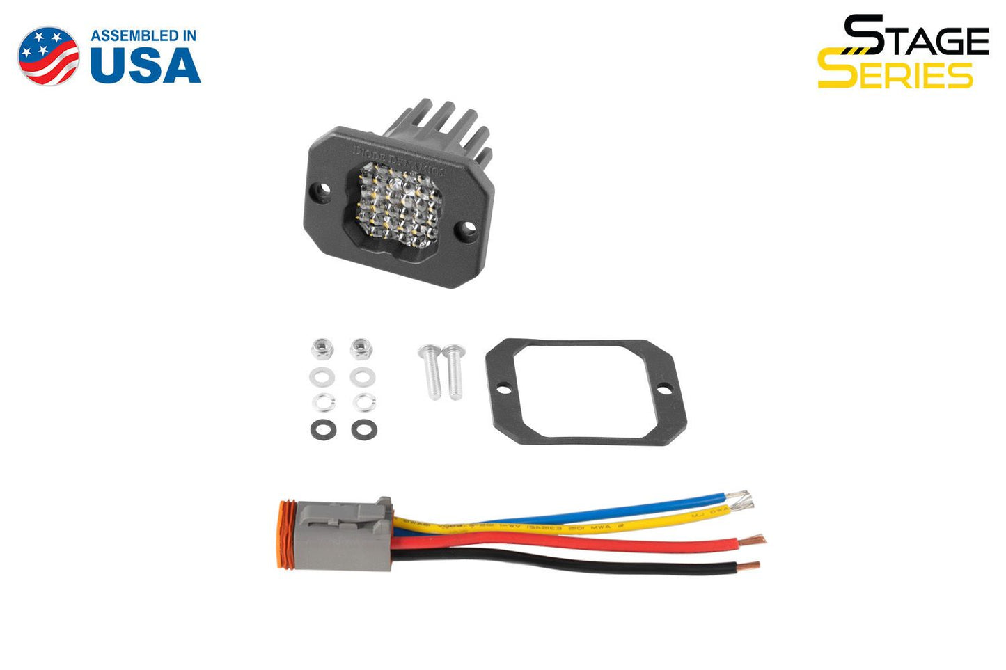 Stage Series C1R White Flood Flush Mount LED Pod (one)