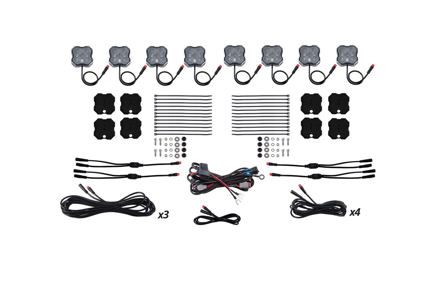 Stage Series RGBW LED Rock Light Kit ( 4 / 8 / 12 ) pack