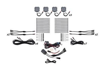 Stage Series RGBW LED Rock Light Kit ( 4 / 8 / 12 ) pack