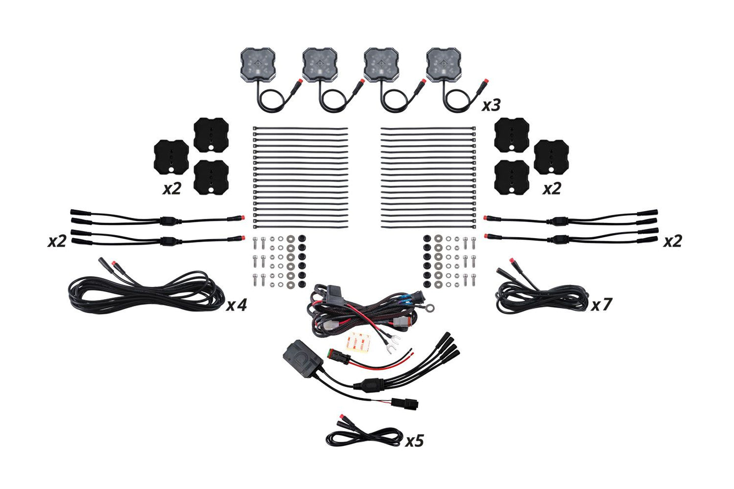 Stage Series RGBW LED Rock Light Kit ( 4 / 8 / 12 ) pack