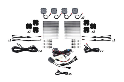 Stage Series RGBW LED Rock Light Kit ( 4 / 8 / 12 ) pack
