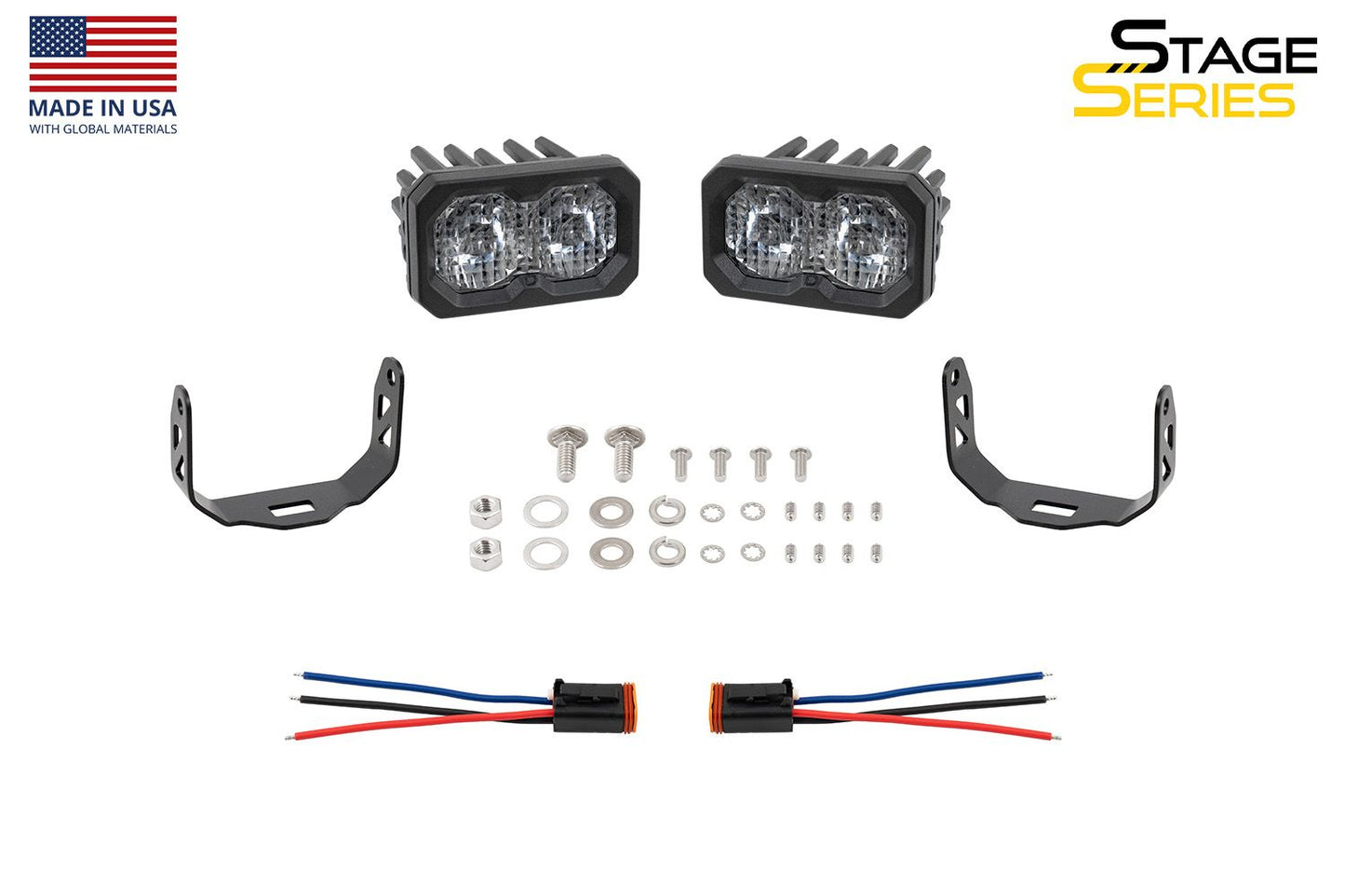 Stage Series 2" SSC2 2.0 SAE White Sport / Pro / Max Standard LED Pod (Pair)