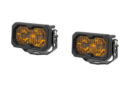 Stage Series 2" SSC2 2.0 SAE Yellow Sport / Pro / Max Standard LED Pod (Pair)