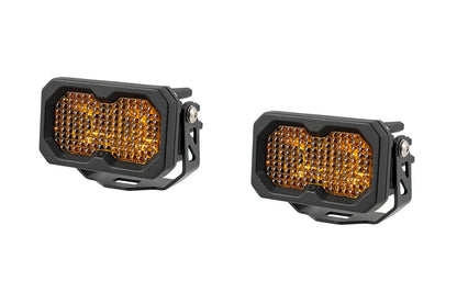 Stage Series 2" SSC2 2.0 SAE Yellow Sport / Pro / Max Standard LED Pod (Pair)