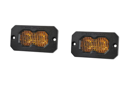 Stage Series 2" SSC2 2.0 Yellow Sport / Pro / Max Flush Mount LED Pod (Pair)
