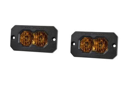 Stage Series 2" SSC2 2.0 Yellow Sport / Pro / Max Flush Mount LED Pod (Pair)