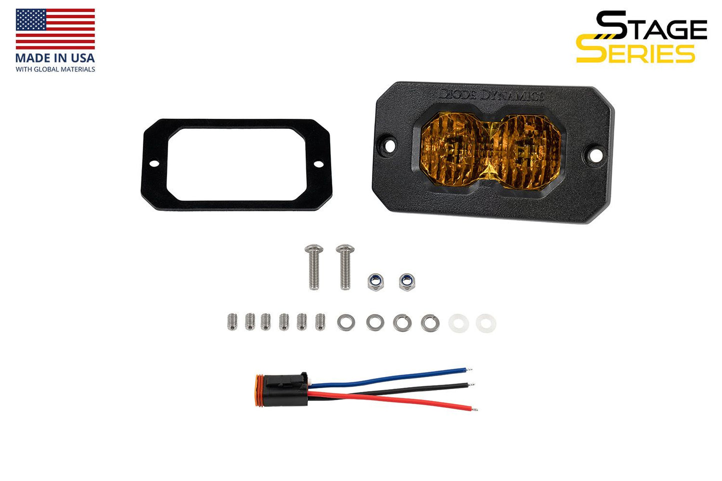 Stage Series 2" SSC2 2.0 Yellow Sport / Pro / Max Flush Mount LED Pod (one)