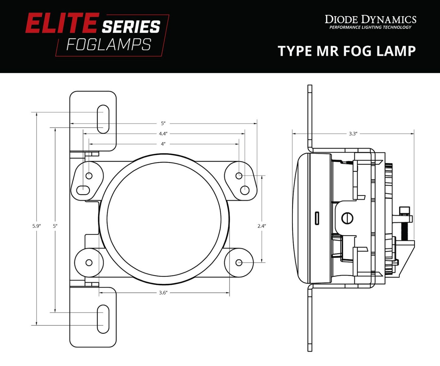 Elite Series Type MR Fog Lamps For Jeep (Pair)
