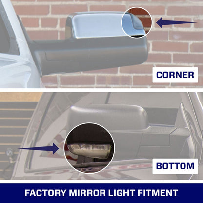 Ram LED Mirror Lights (Pair) (FL0034 & FL0035)