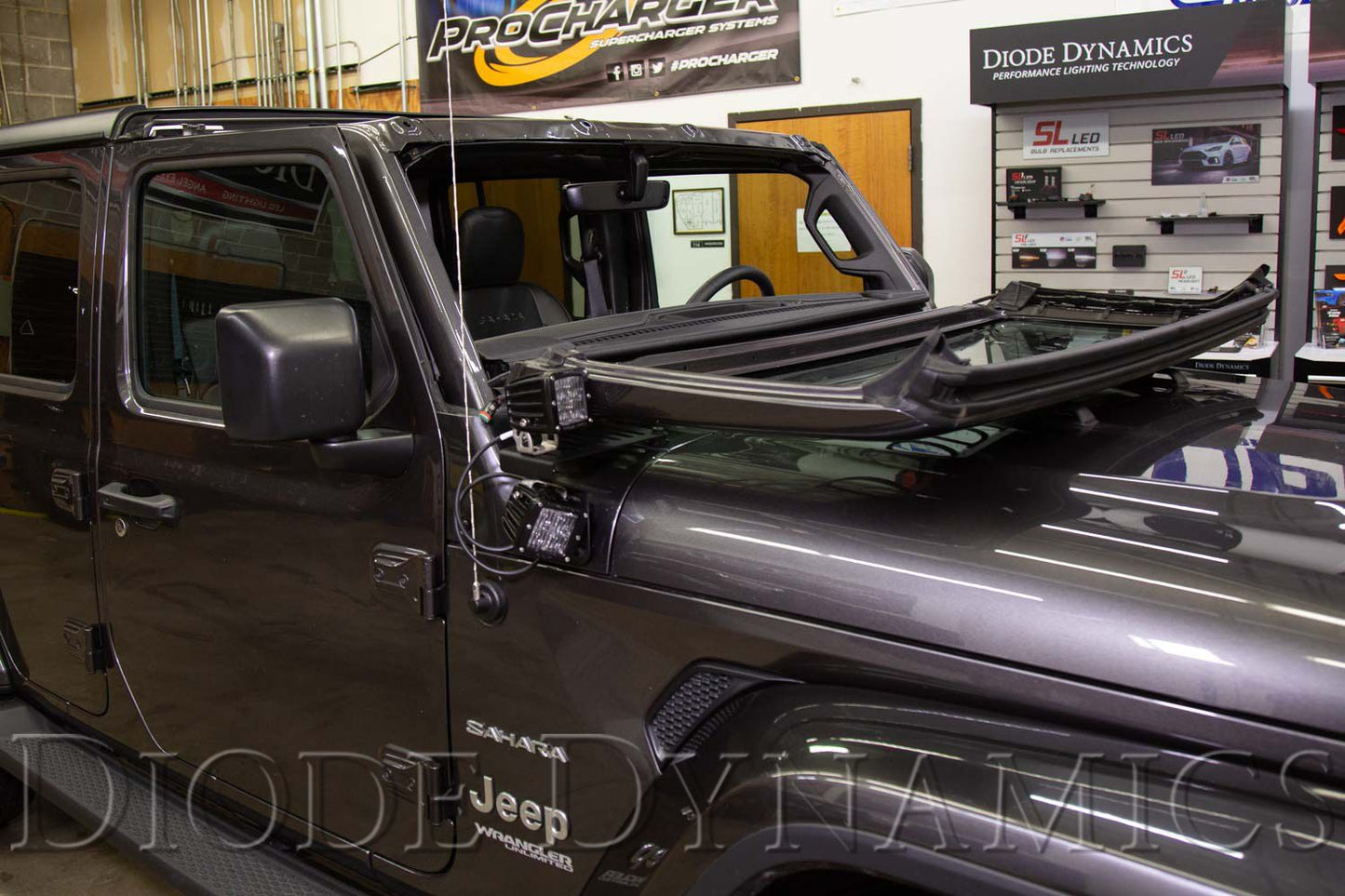 2018-2024 Jeep JL Wrangler Cowl Mount LED Brackets