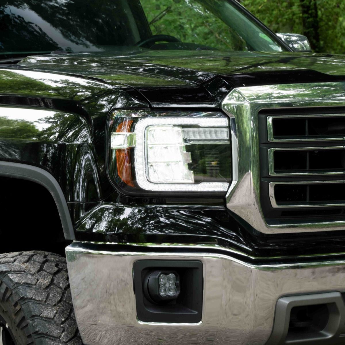 14-18 GMC Sierra 1500 and 15-19 GMC Sierra 2500/3500 LED Reflector Headlights Pair Form Lighting - FL0011